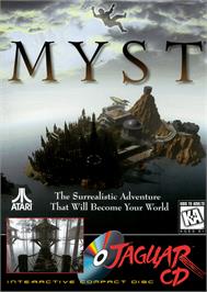 Box cover for Myst on the Atari Jaguar CD.