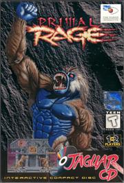 Box cover for Primal Rage on the Atari Jaguar CD.