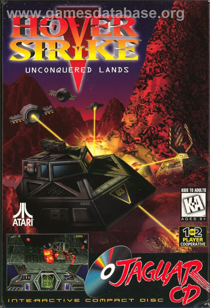 Hover Strike Unconquered Lands - Atari Jaguar CD - Artwork - Box