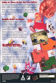 Box back cover for Baldies on the Atari Jaguar CD.