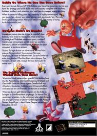 Box back cover for Baldies on the Atari Jaguar CD.