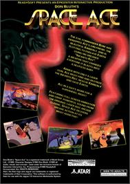 Box back cover for Space Ace on the Atari Jaguar CD.