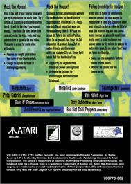 Box back cover for Vid Grid on the Atari Jaguar CD.