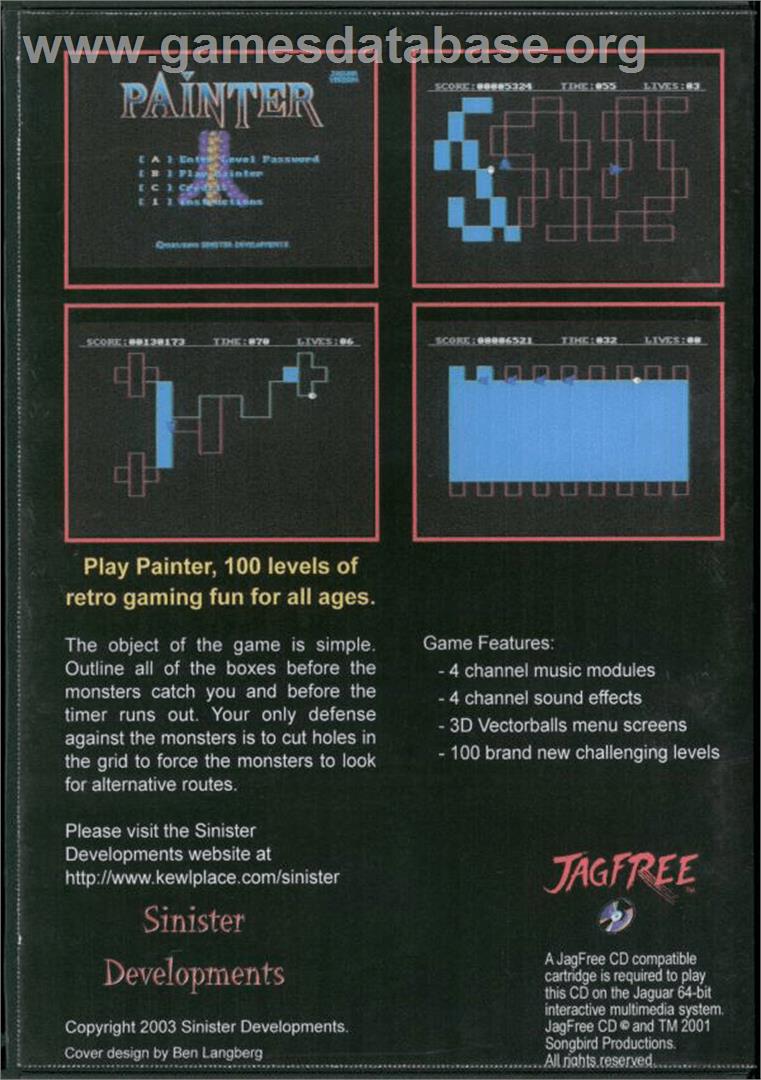 Painter - Atari Jaguar CD - Artwork - Box Back