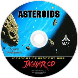 Artwork on the Disc for Asteroids on the Atari Jaguar CD.