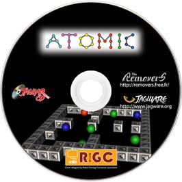 Artwork on the Disc for Atomic on the Atari Jaguar CD.