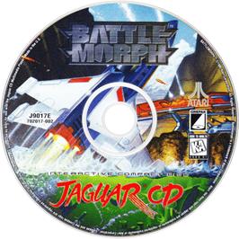 Artwork on the Disc for Battlemorph on the Atari Jaguar CD.