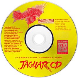 Artwork on the Disc for BrainDead 13 on the Atari Jaguar CD.
