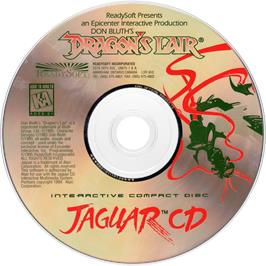 Artwork on the Disc for Dragon's Lair on the Atari Jaguar CD.