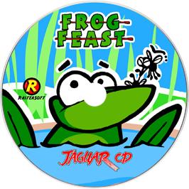 Artwork on the Disc for Frog Feast on the Atari Jaguar CD.