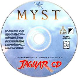 Artwork on the Disc for Myst on the Atari Jaguar CD.