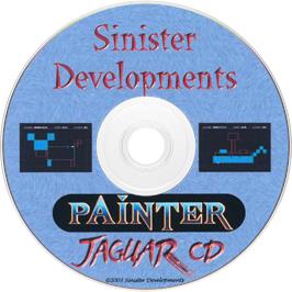 Artwork on the Disc for Painter on the Atari Jaguar CD.