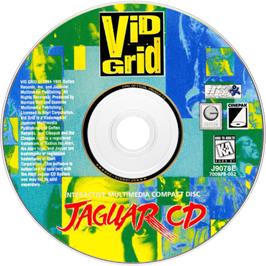 Artwork on the Disc for Vid Grid on the Atari Jaguar CD.
