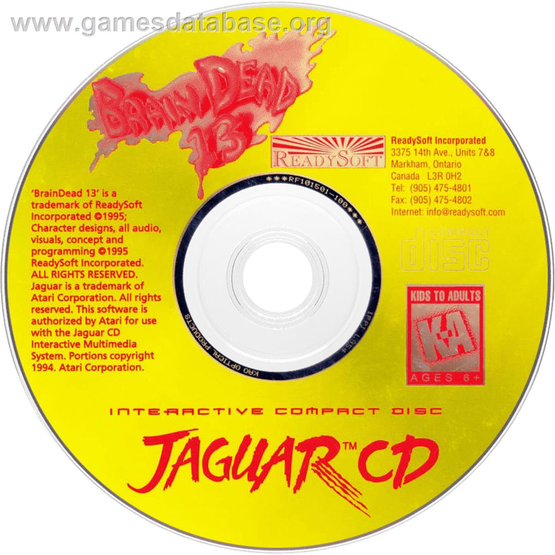 Brain Dead 13 - Atari Jaguar CD - Artwork - Disc