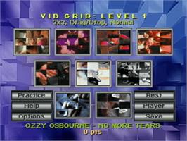 In game image of Vid Grid on the Atari Jaguar CD.