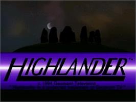 Title screen of Highlander on the Atari Jaguar CD.