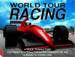 Title screen of World Tour Racing on the Atari Jaguar CD.