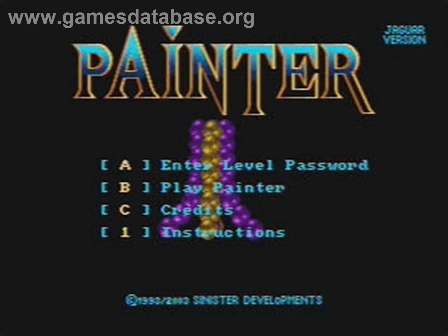 Painter - Atari Jaguar CD - Artwork - Title Screen