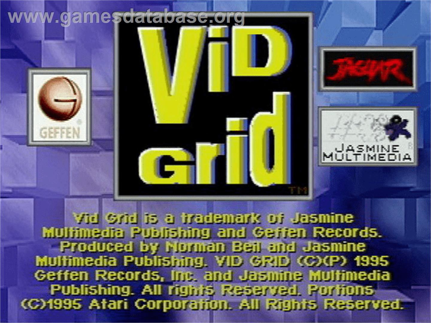 Vid Grid - Atari Jaguar CD - Artwork - Title Screen