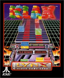 Box cover for Klax on the Atari Lynx.