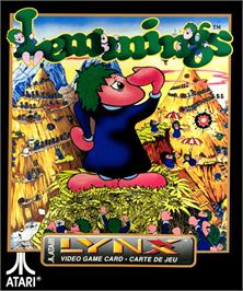 Box cover for Lemmings on the Atari Lynx.