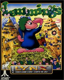 Box cover for Lemmings on the Atari Lynx.