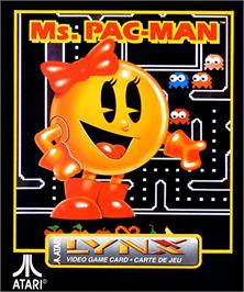 Box cover for Ms. Pac-Man on the Atari Lynx.