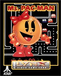 Box cover for Ms. Pac-man on the Atari Lynx.
