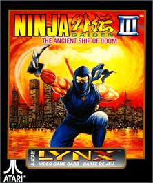 Box cover for Ninja Gaiden III: The Ancient Ship of Doom on the Atari Lynx.
