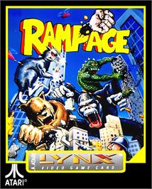 Box cover for Rampage on the Atari Lynx.