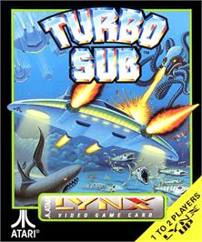 Box cover for Turbo Sub on the Atari Lynx.