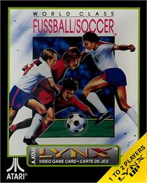 Box cover for World Class Fussball/Soccer on the Atari Lynx.