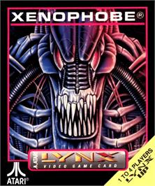 Box cover for Xenophobe on the Atari Lynx.