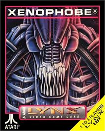 Box cover for Xenophobe on the Atari Lynx.