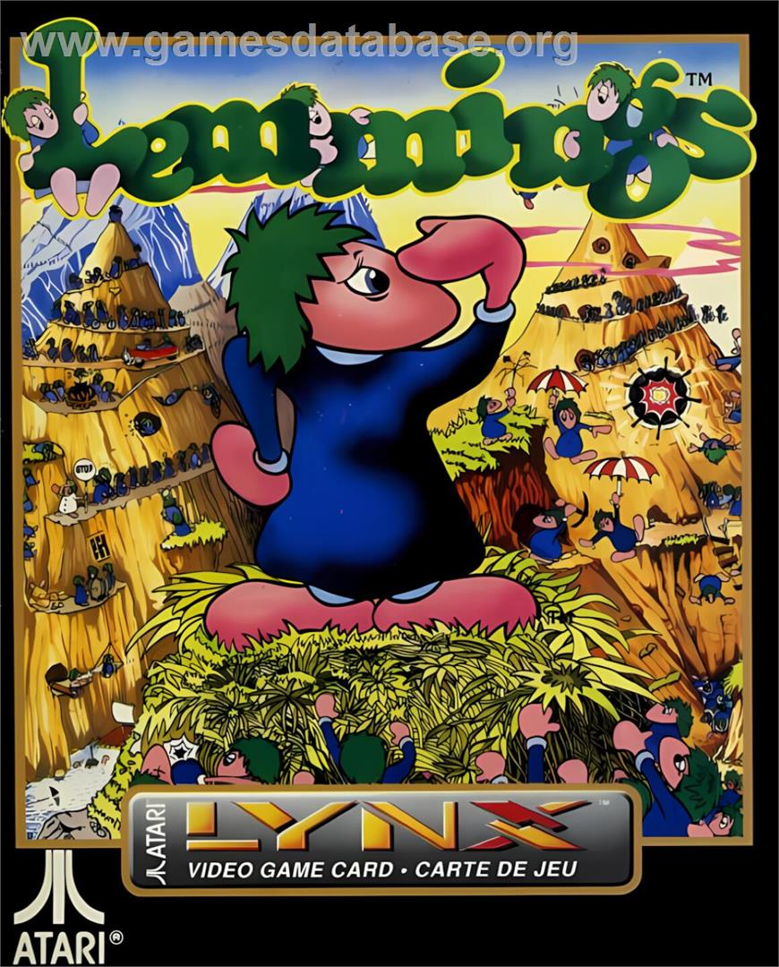 Lemmings - Atari Lynx - Artwork - Box