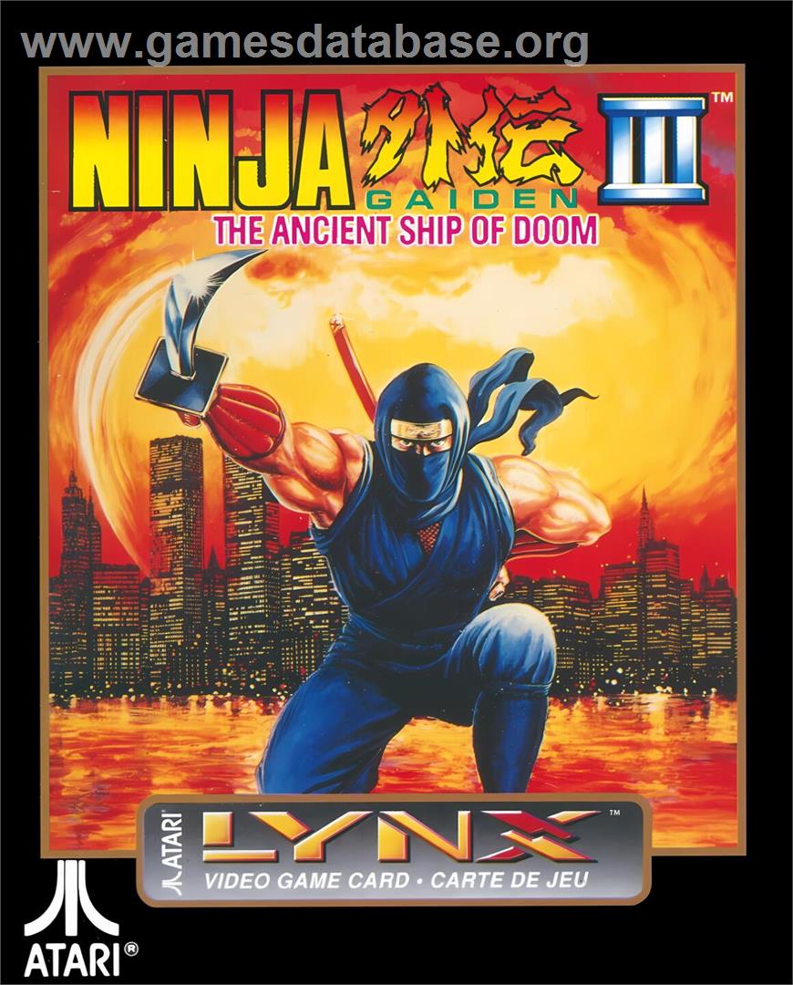 Ninja Gaiden 3 - The Ancient Ship Of Doom - Atari Lynx - Artwork - Box