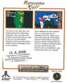 Box back cover for Awesome Golf on the Atari Lynx.