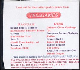 Box back cover for Fat Bobby on the Atari Lynx.