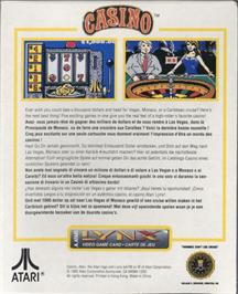 Box back cover for Lynx Casino on the Atari Lynx.