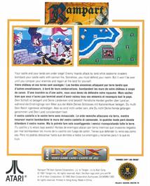 Box back cover for Rampart on the Atari Lynx.