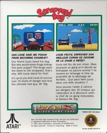 Box back cover for Scrapyard Dog on the Atari Lynx.