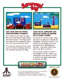 Box back cover for Scrapyard Dog on the Atari Lynx.