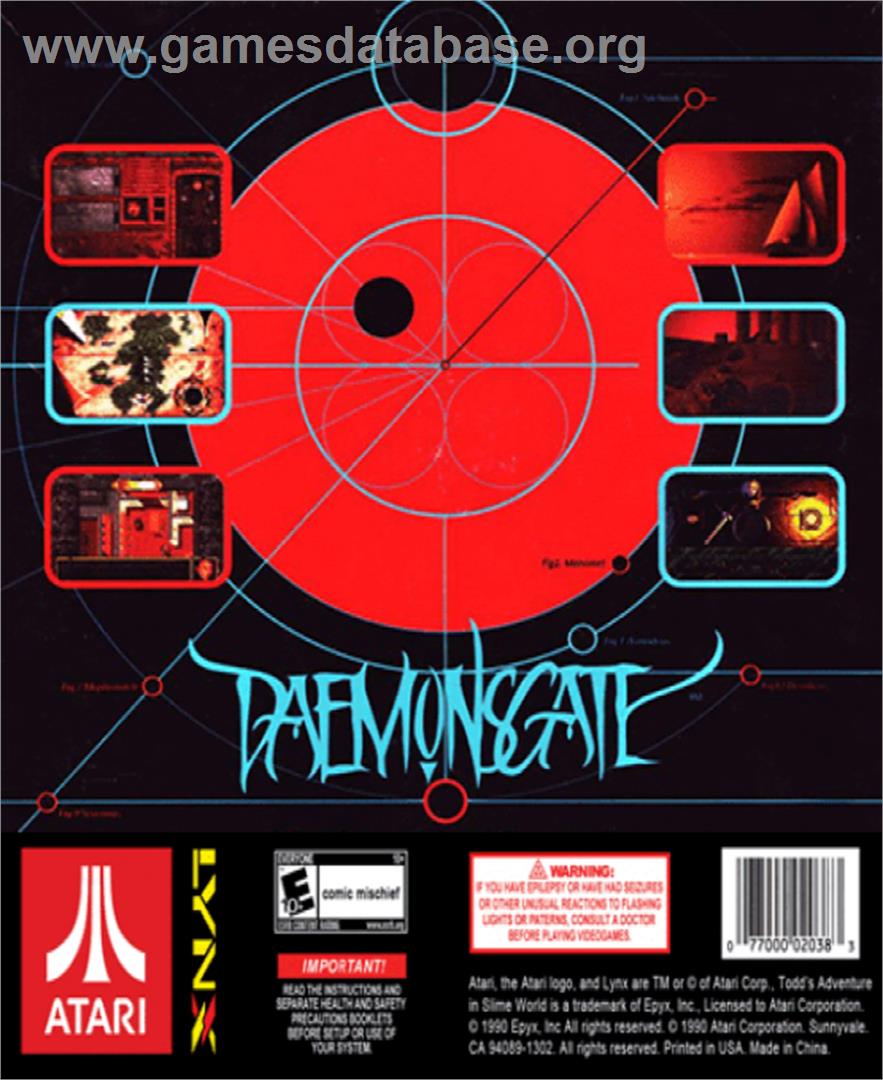 Daemonsgate - Atari Lynx - Artwork - Box Back