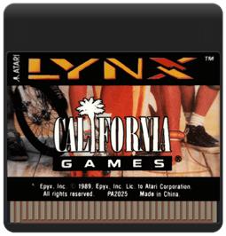 Cartridge artwork for California Games on the Atari Lynx.