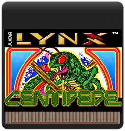 Cartridge artwork for Centipede on the Atari Lynx.