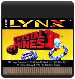 Cartridge artwork for Crystal Mines II on the Atari Lynx.
