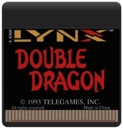 Cartridge artwork for Double Dragon on the Atari Lynx.