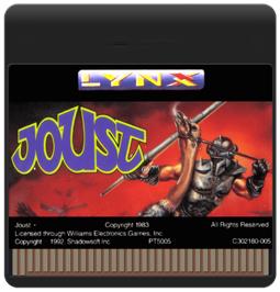 Cartridge artwork for Joust on the Atari Lynx.