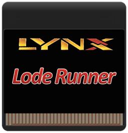 Cartridge artwork for Lode Runner on the Atari Lynx.