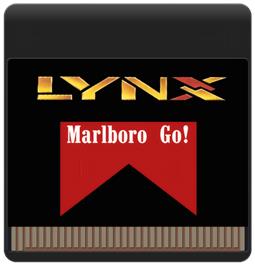 Cartridge artwork for Marlboro Go! on the Atari Lynx.